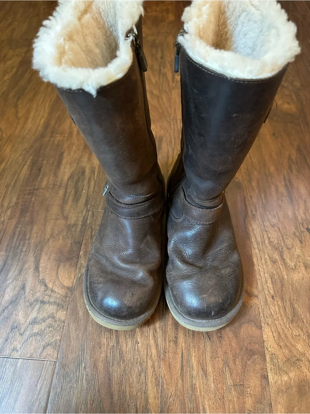 UGG Brown Shearling Tall Winter Boots